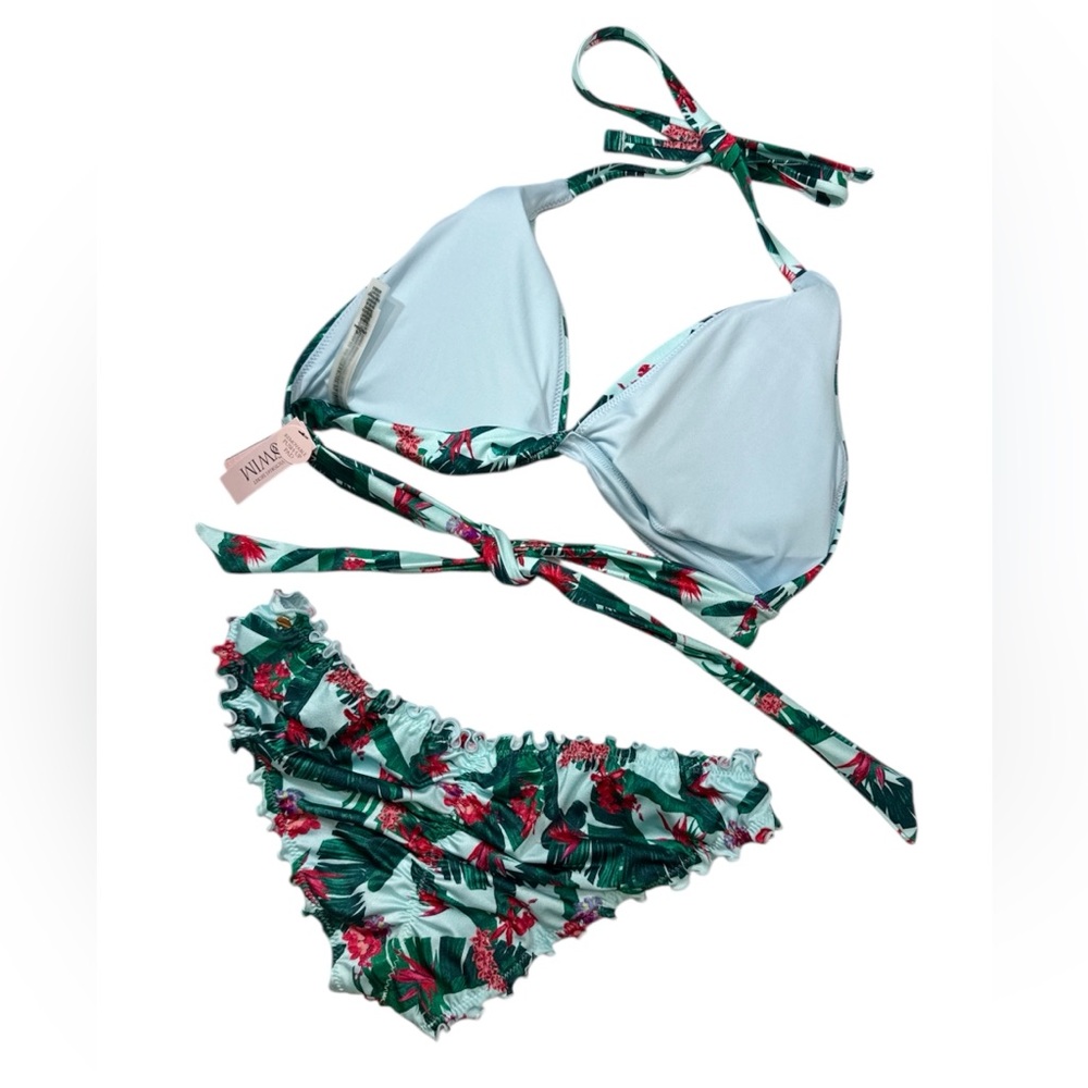 Victoria’s Secret Halter Push-Up Bikini Top & Bottom Set Multi NWT Top Size L/M - Picture 4 of 12